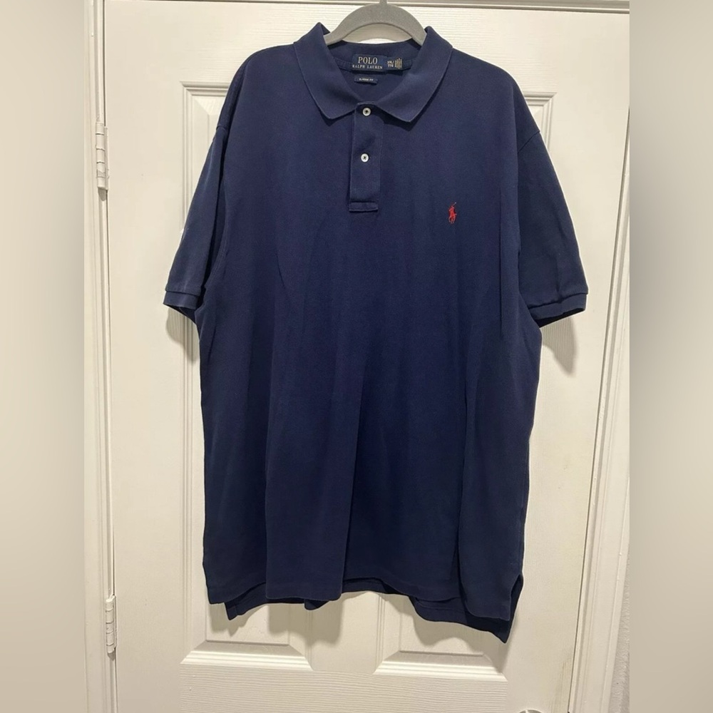 Polo Ralph Lauren Polo Shirt Mens 2XL Classic Fit Blue Short Sleeve Pony